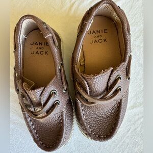 Janie and Jack brown leather loafers. Used good condition.